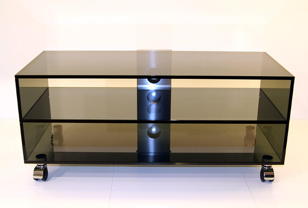 Glass Concept Mid Roll 2-StockTV-Möbel Fernsehwagen